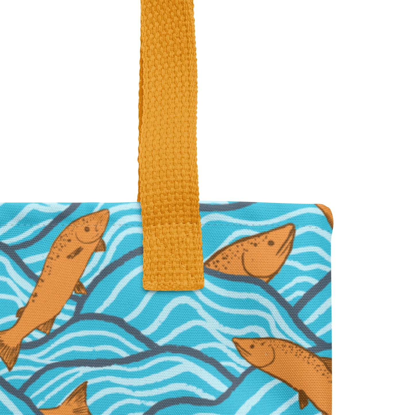 Jumping Salmon Tote Bag