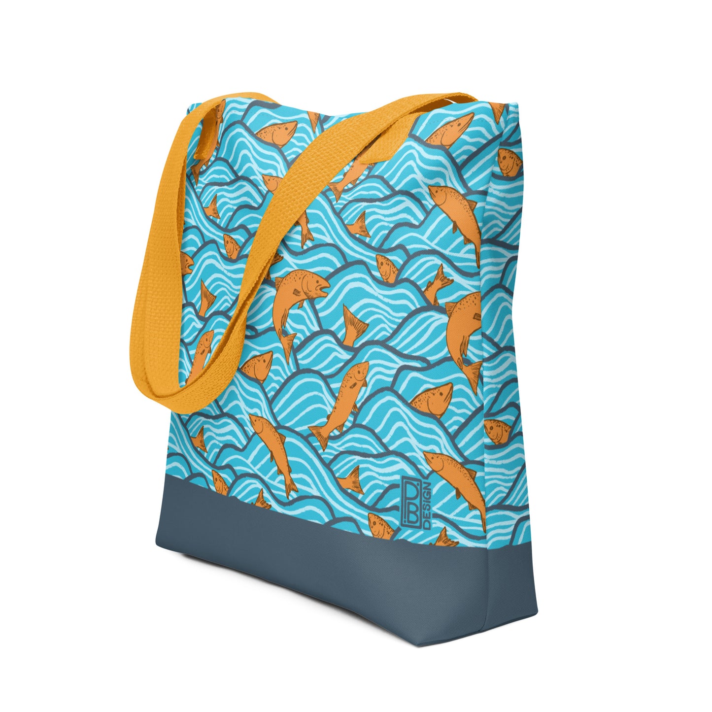 Jumping Salmon Tote Bag