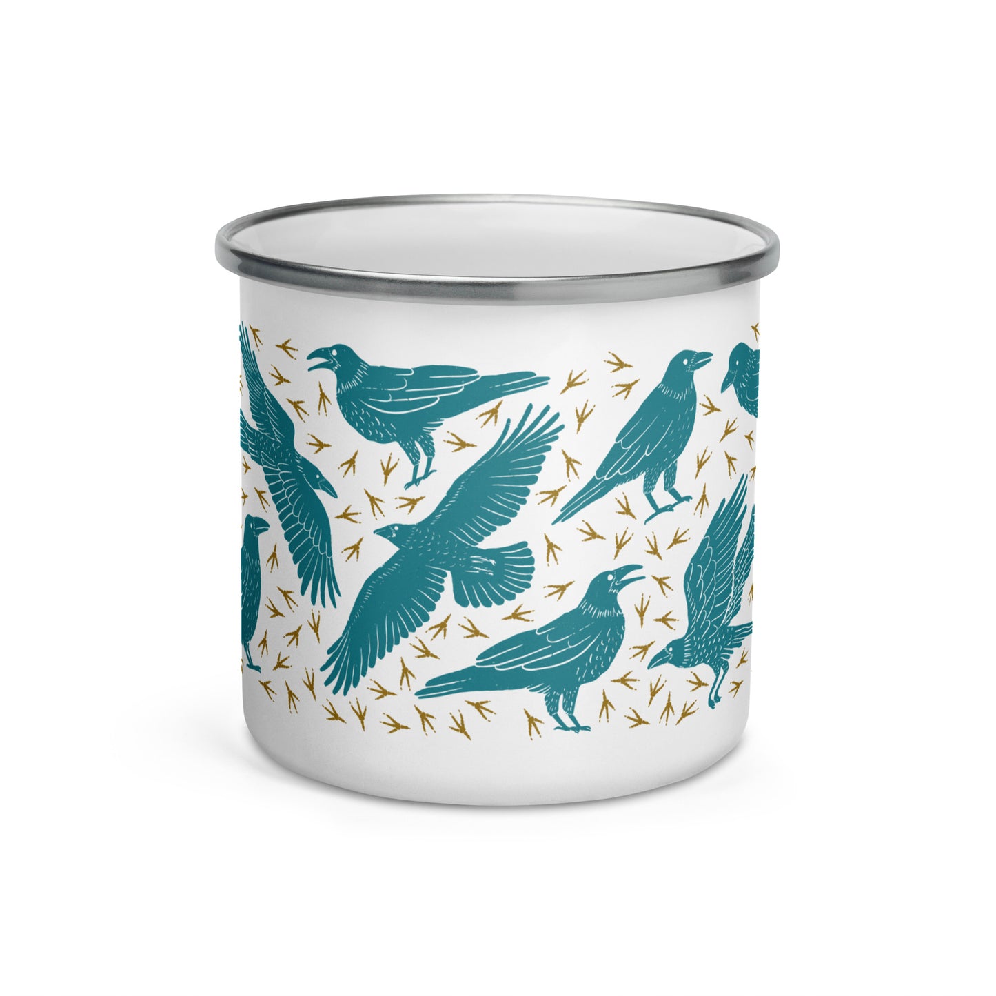 Raven Enamel Mug - Turquoise