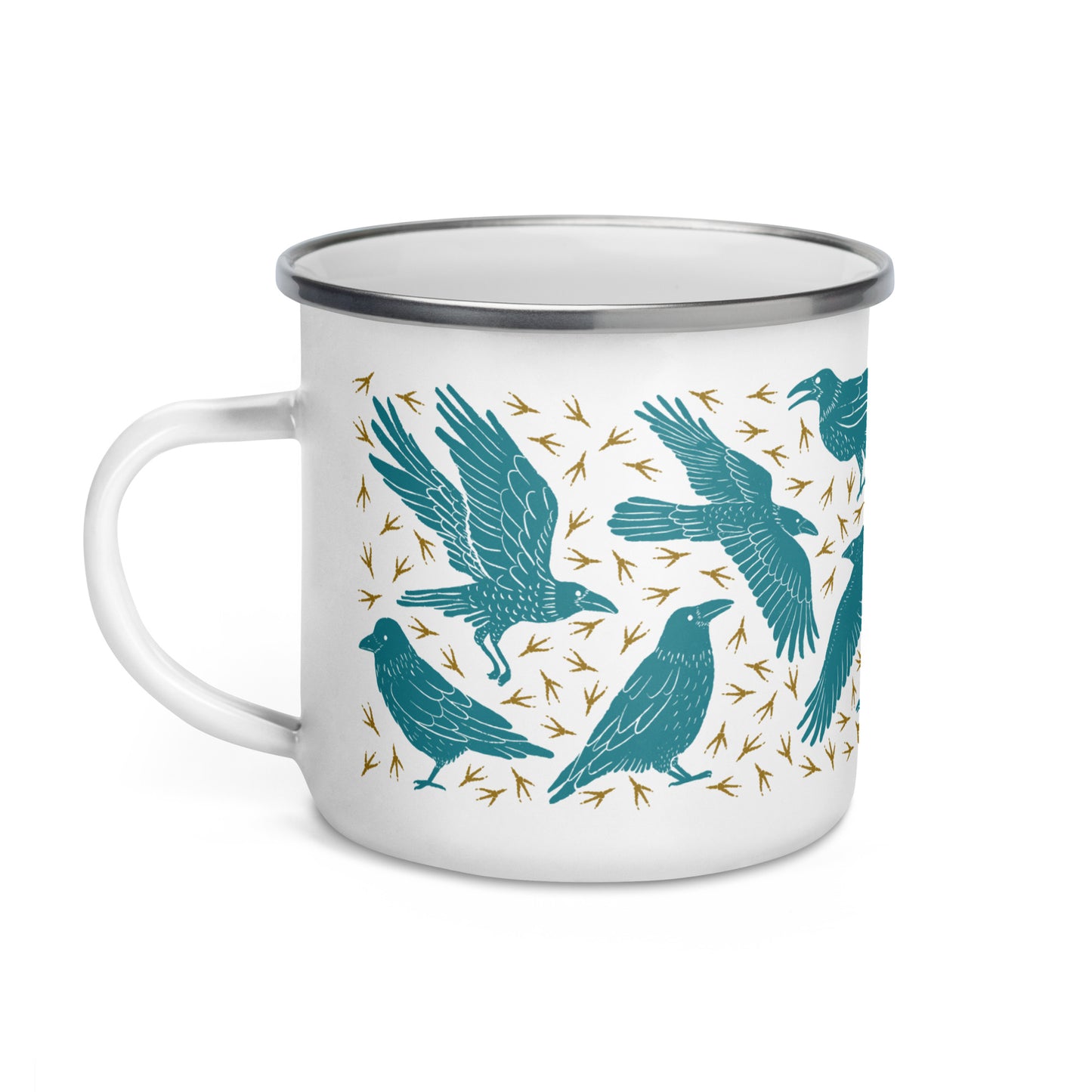 Raven Enamel Mug - Turquoise