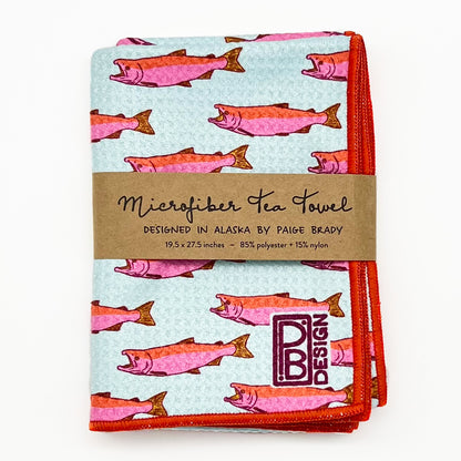 Salmon Tea Towel