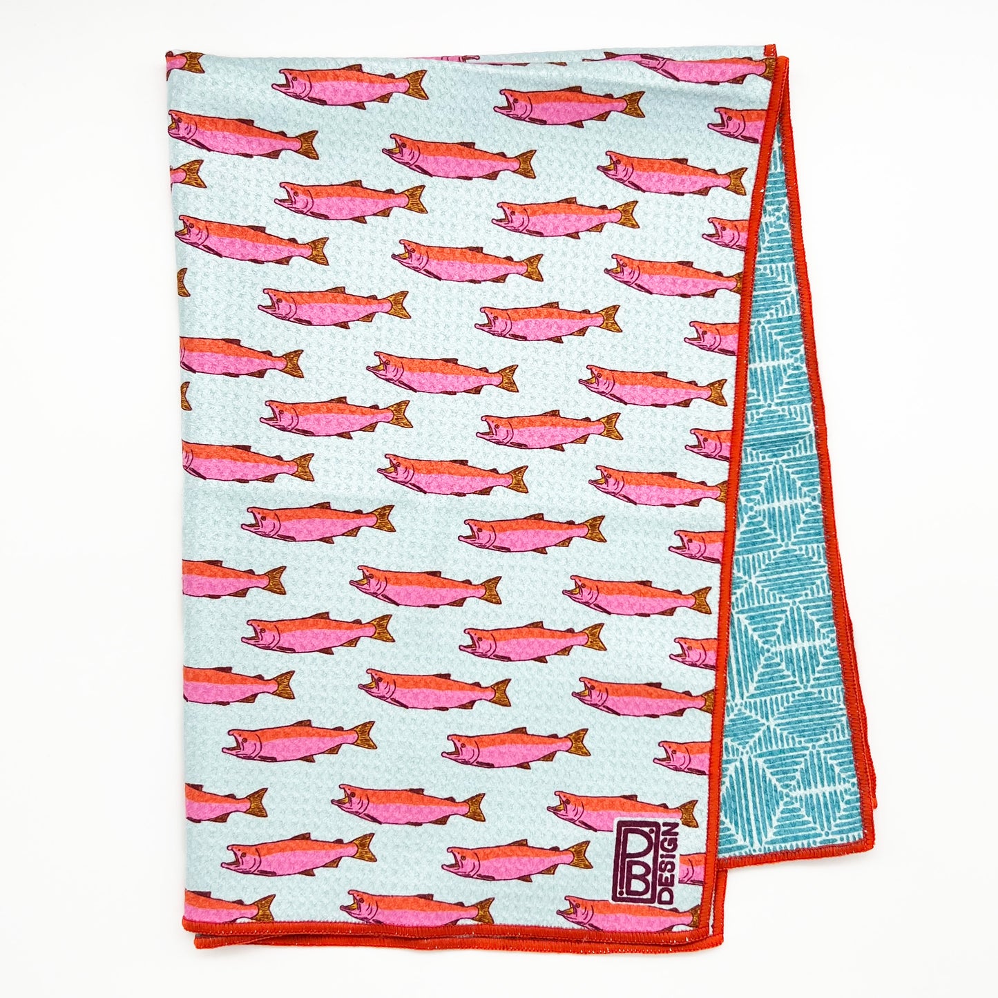 Salmon Tea Towel