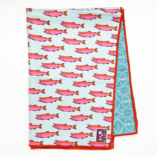 Salmon Tea Towel